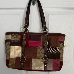 Coach Multicolor Patchwork Tote